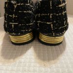 SheIn  Black and Gold Tweed Flats Photo 3