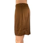 Emory park Women's Brown Silky Satin Zipper Mini Pencil A-Line Slip Skirt Size M Photo 1