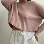 Cotton On Pink Cropped Long Sleeve Sweater  Photo 1