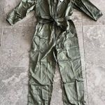 Rebecca Taylor  Utility Sateen Jumpsuit, Long Sleeves Olive Green Size 12 NWT Photo 12