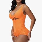 NEW SHAPSHE Tummy Control 1 Pc Swimsuit Slimming Built in Shapewear XL Orange Photo 5