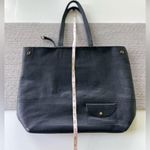 J.Crew Black Pebbled Leather Large Tote Shoulder Bag Photo 2
