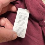 Michael Kors Womens Burgundy Crew Neck Long Sleeve Sweater Top XL Gold Button Photo 3