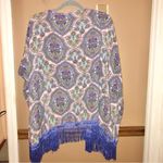 Victoria's Secret  Kimono Coverup Fringe‎ Paisley Pink & Purple medium/large Photo 1