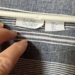 Sigrid Olsen  cropped size L linen cotton blend striped top. Photo 4