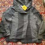 Mao Mam Thailand Black Gray Checked Jacket Women's Size Large NWT Photo 0