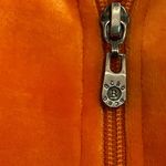 BCBGMAXAZRIA Vintage Orange Velour Zip Cover Jacket size Large Photo 2