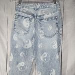 Tinseltown  Distressed Yin Yang Light Blue Jeans Witj Raw Hem Photo 9