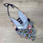 The Bikini Lab  Floral Plunge Halter One Piece Photo 5