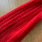 New York & Company Red Woven Fringe Scarf, Cozy Holiday Accessories Photo 3