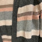Marled Womens Knit Cardigan Sweater XS Bust 34” Stripes Striped Pink Gray Cream Photo 3