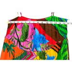 Farm Rio Palila Midi Dress XS Red Pink Tropical Fringe Patchwork Boho Resort Photo 8
