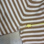 Gap Vintage Y2K  Striped Knit Sweater Beige White Long Sleeve Crewneck Women's S Photo 3