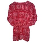 Victoria's Secret  Red White Heart Print Kimono Cover Up Robe One Size Photo 1