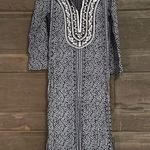 World Market Purple White Embroidery Global Side Splits Maxi Dress Small/Medium Size undefined Photo 0