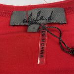 Alisha D.‎ Oversized Short Sleeve Travel Tunic Top Red Bow Neck Size Small NWT Photo 3