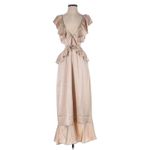 Show Me Your Mumu  Zoey Midi Dress in Champagne Luxe Satin L NWT Photo 4