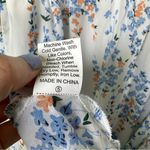 SheIn Milkmaid Babydoll Cottagecore‎ 3XL Floral Ruffle V Neck Midi Dress Blue White Photo 9