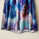 CHOiES  sz M blue abstract midi flare‎ fairy Y2k skirt Photo 2