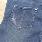 J. Jill Denim Jeans Sz 12 Kick Flare Ankle Darn Wash Distressed Raw Hem NWT Blue Photo 8