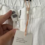 100% European Linen Pleated Trouser, White , 16 / 26 Photo 3