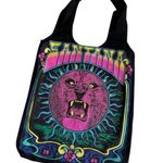 Via Penny Lane Reworked Apparel Carlos Santana 1969 Black Canvas Tote Bag OS Photo 0