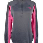 The North Face The‎  Gray Pink Flashdry Half Zip Pullover Jacket Women Medium Sporty Photo 0