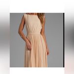Alice + Olivia  Triss Sleeveless Maxi Dress Leather Trim in cream formal $500 Photo 12