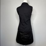 Bailey 44 Black Sleeveless Faux Leather Hem Shift Dress – XS Made in USA Photo 3