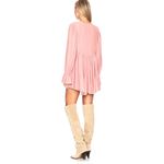 Free People Revolve Don’t Call Me Baby Rosie Oversized Button Up Longsleeve Thermal Tunic Dress Photo 7