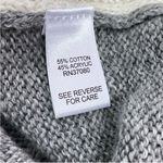 Versona  Multi Pattern Color Block Turtleneck Sweater Gray Tan Large Photo 9