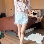 NWT Gigi Short in Luxe White Distressed Pistola Photo 2