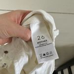 Mother Women’s White 26 Little Miss Lacey Looker Ankle Fray Jeans Photo 7