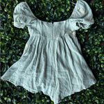 Princess Polly  Sage Green Smocked Dress Photo 3