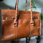 Patricia Nash Vienna Brown Leather Satchel Photo 1
