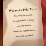 Ann Taylor  Watercolor Satin Finish Sheath Party Dress Women's 10 Orange Red‎ Photo 6