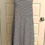 Old Navy | Black/white striped sleeveless A-line shirt dress. Super cute & comfy! Photo 0