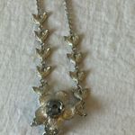 Silver Tone & Green/Blue Floral Necklace Photo 11