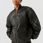 Urban Outfitters Leather Bomber Jacket Photo 0
