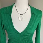 Divided NWT H&M Emerald Ribbed Knit Top Size XL Photo 2