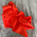ZARA Orange ruffle one shoulder top! Photo 0