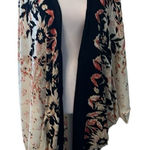 Roffe accessories orange/cream/black flowy kimono great colors print & drape EUC Orange Size undefined Photo 0