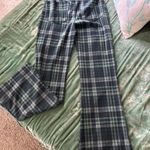 American Eagle  Flare Plaid Pants Green Photo 1