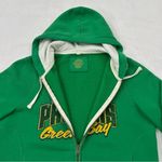 Retro Sport Green Bay Packers Football Green Full Zip Hoodie Sweatshirt Womens L Size L Photo 3
