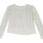 Aeropostale Aero Hygge Sweater Womens XS White Chunky Open Knit Crop Neutral Minimalist Photo 0