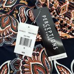 Perceptions NWT  Black Brown Sleeveless Floral Geometric Midi Dress Size Small Photo 4