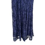 Maniju Baltic Born Navy V Neck Gown size Large Pearls V Back Long Formal NWT Photo 6