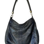Vintage Jalda PYTHON snakeskin shoulder bag. Snake Python Gray Silver Photo 0