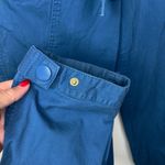 Anthropologie  Ellie Embroidered High-Waisted Paperbag‎ Utility Pants Teal Size 0 Photo 3