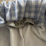 Papaya  Blue and White Gingham linen shorts Photo 1